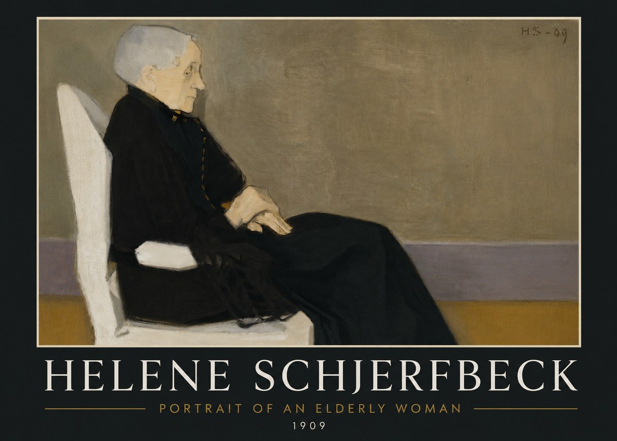Helene Schjerfbeck Portrait of an Elderly Woman No6 - Affiche