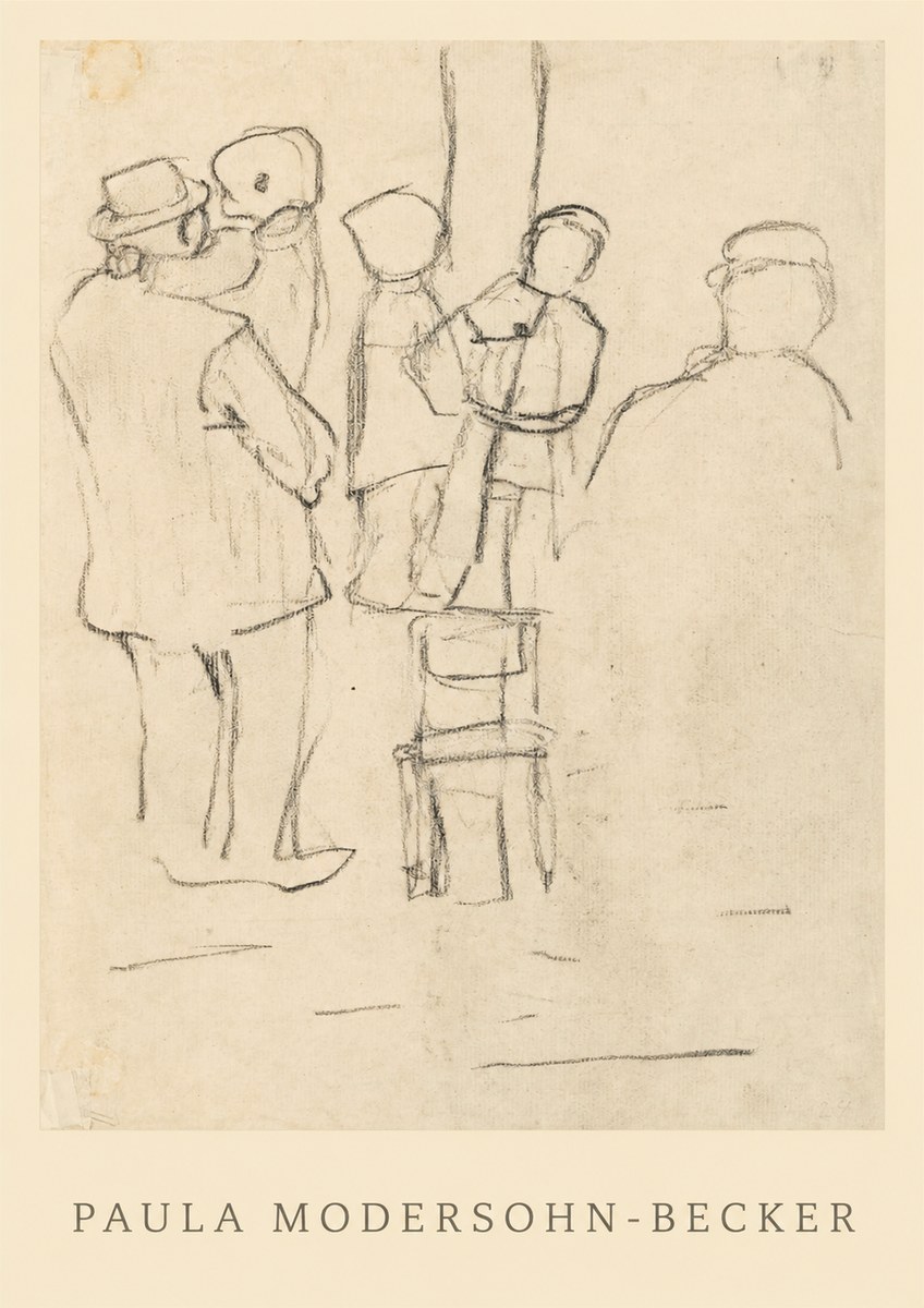 Paula Modersohn-Becker Studies of Figures No1 - Affiche