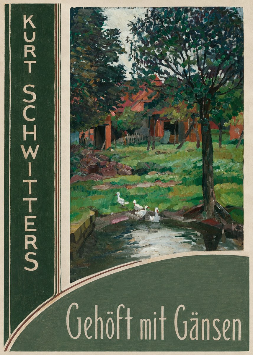Kurt Schwitters Gehöft Mit Gänsen No4 - Affiche
