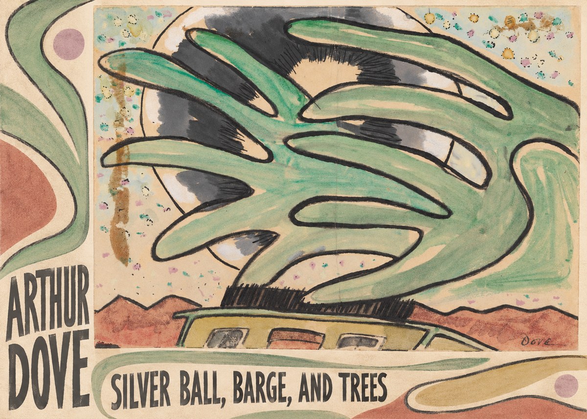 Arthur Dove Silver Ball, Barge, and Trees No2 - Affiche