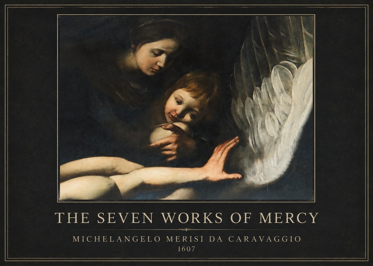 Michelangelo Merisi da Caravaggio The Seven Works of Mercy IV No4 - Affiche