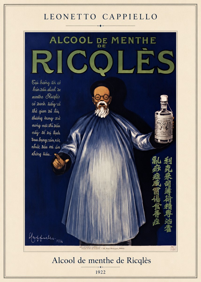 Leonetto Cappiello Alcool De Menthe De Ricqlès II No4 - Affiche