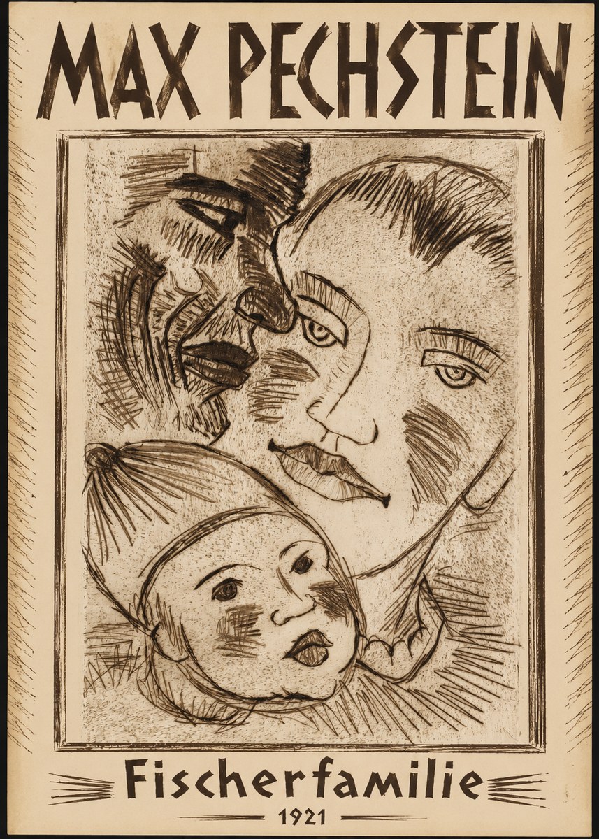 Max Pechstein Fischerfamilie No1 - Affiche