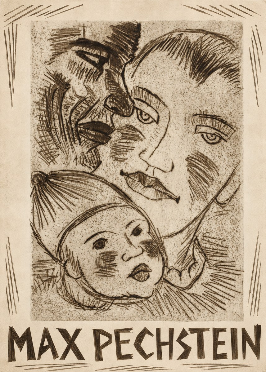 Max Pechstein Fischerfamilie No2 - Affiche