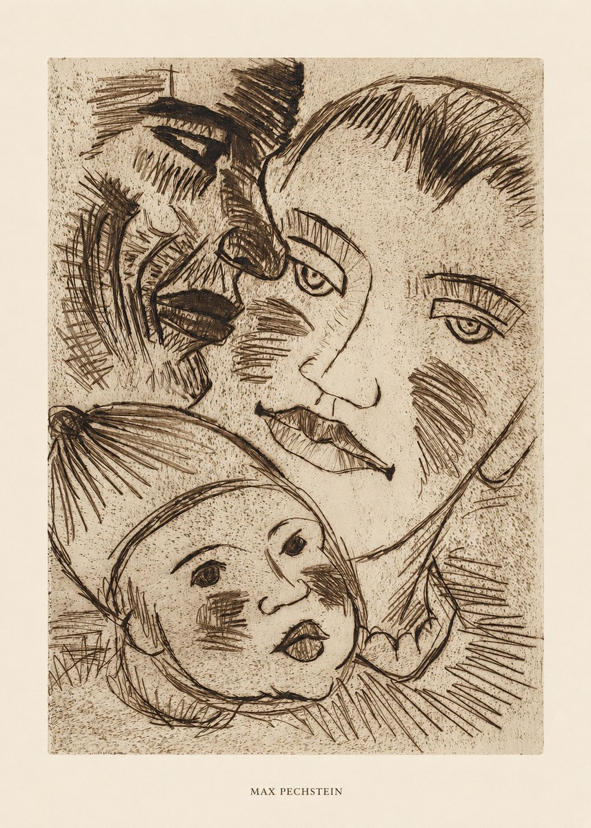 Max Pechstein Fischerfamilie No6 - Affiche