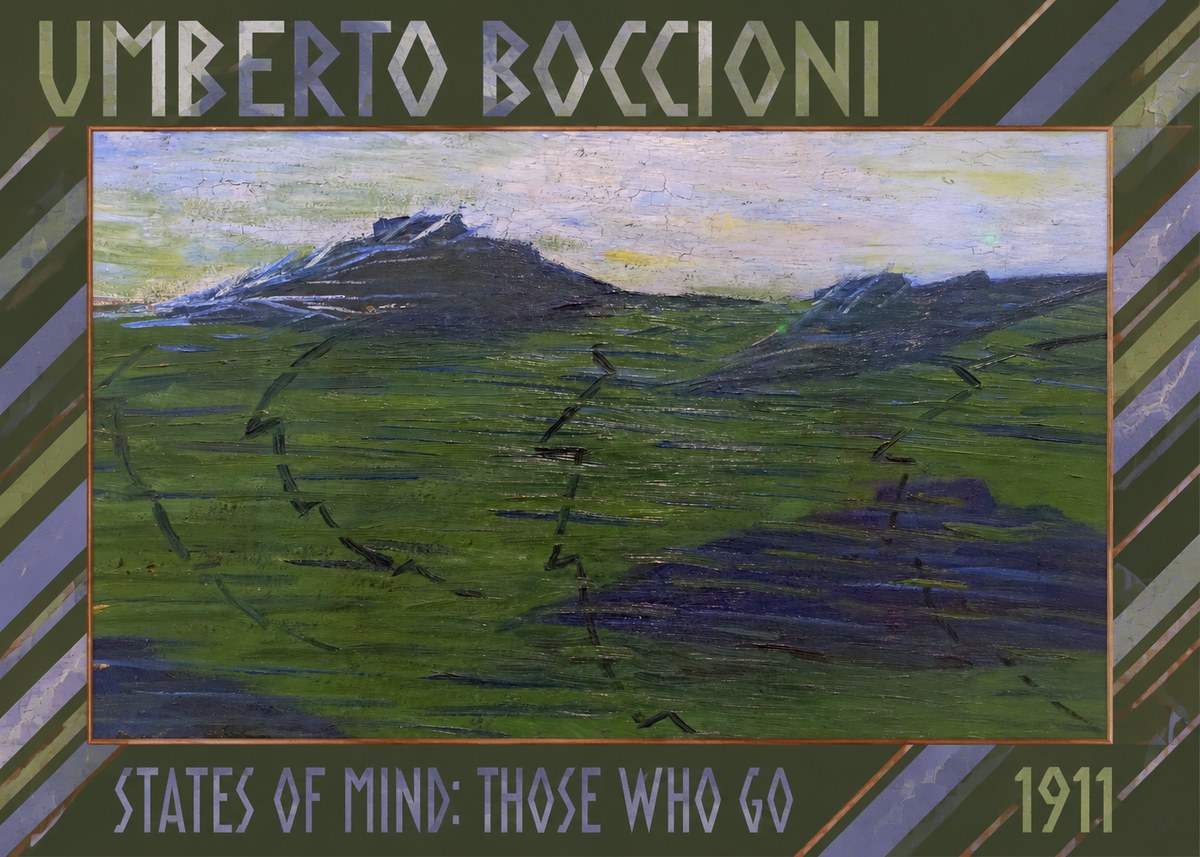 Umberto Boccioni States of Mind: Those Who Go No1 - Affiche