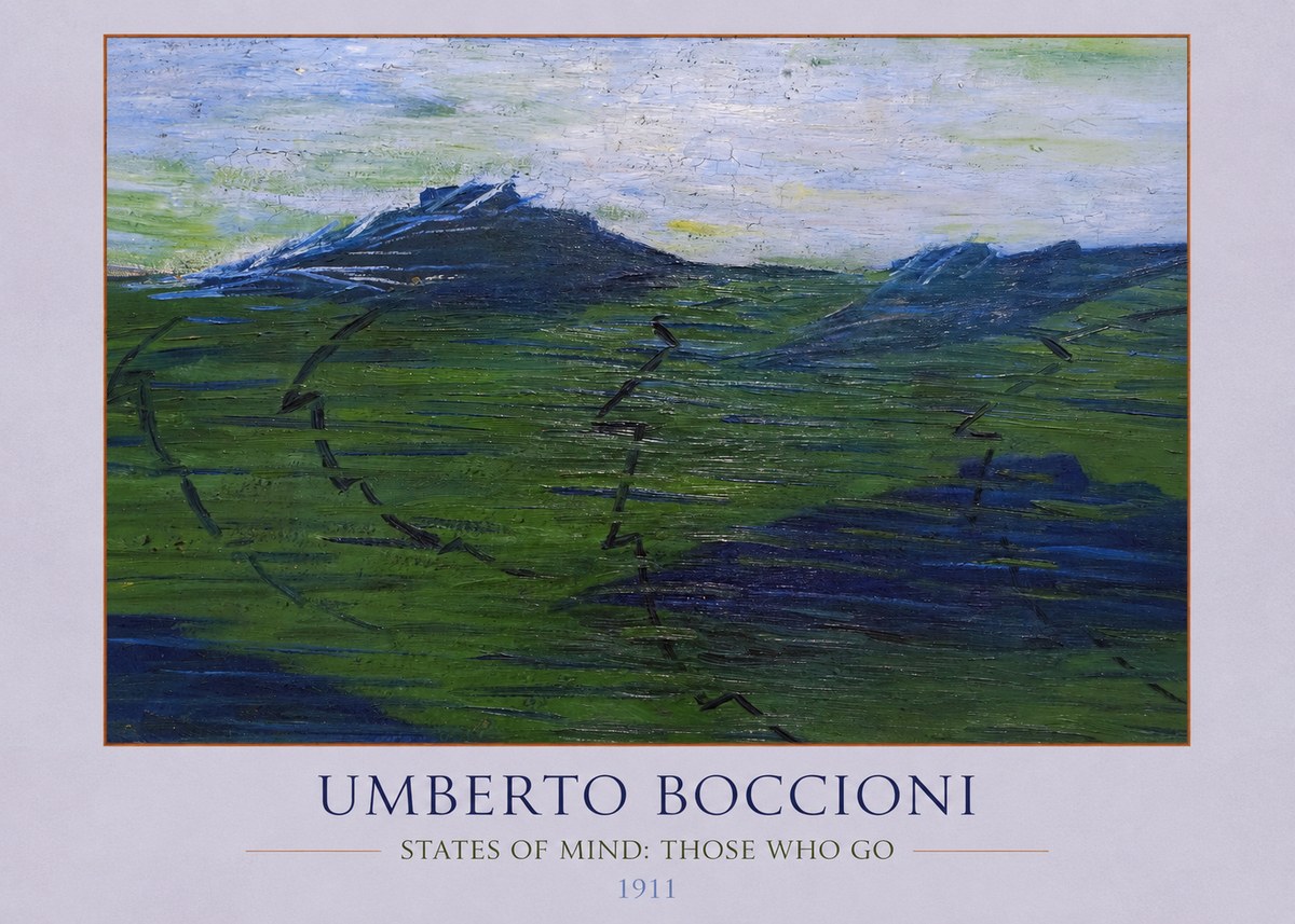 Umberto Boccioni States of Mind: Those Who Go No4 - Affiche