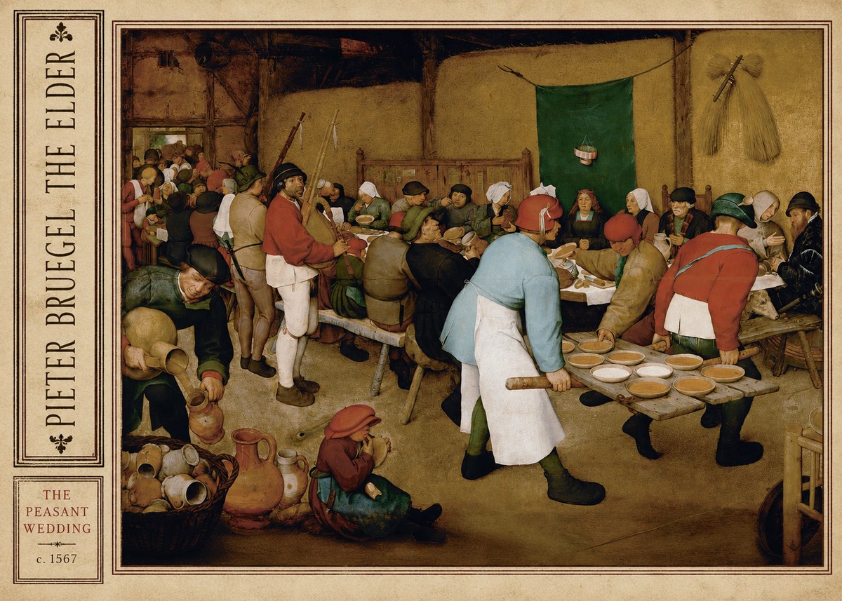 Pieter Bruegel The Peasant Wedding IV No2 - Affiche