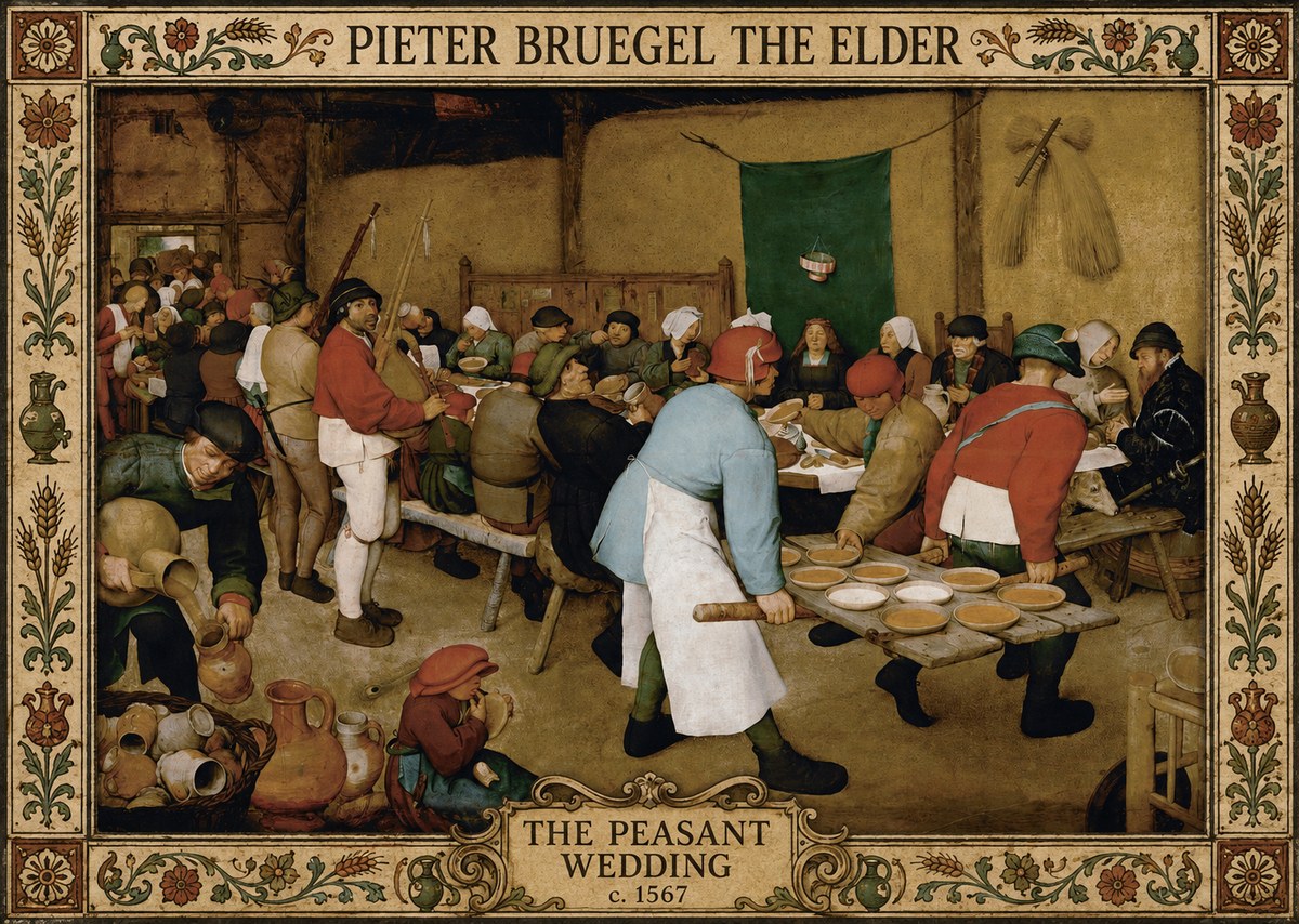Pieter Bruegel The Peasant Wedding IV No5 - Affiche