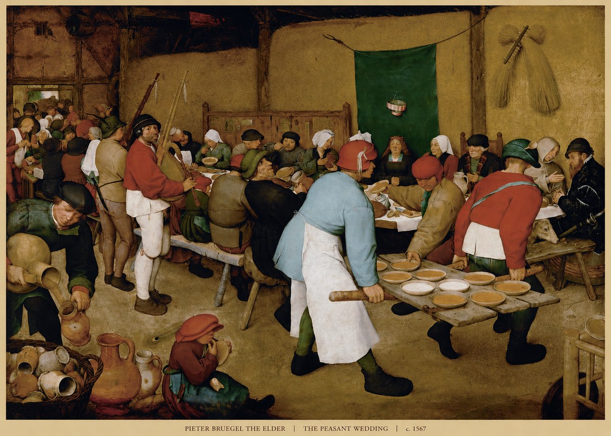 Pieter Bruegel The Peasant Wedding IV No6 - Affiche