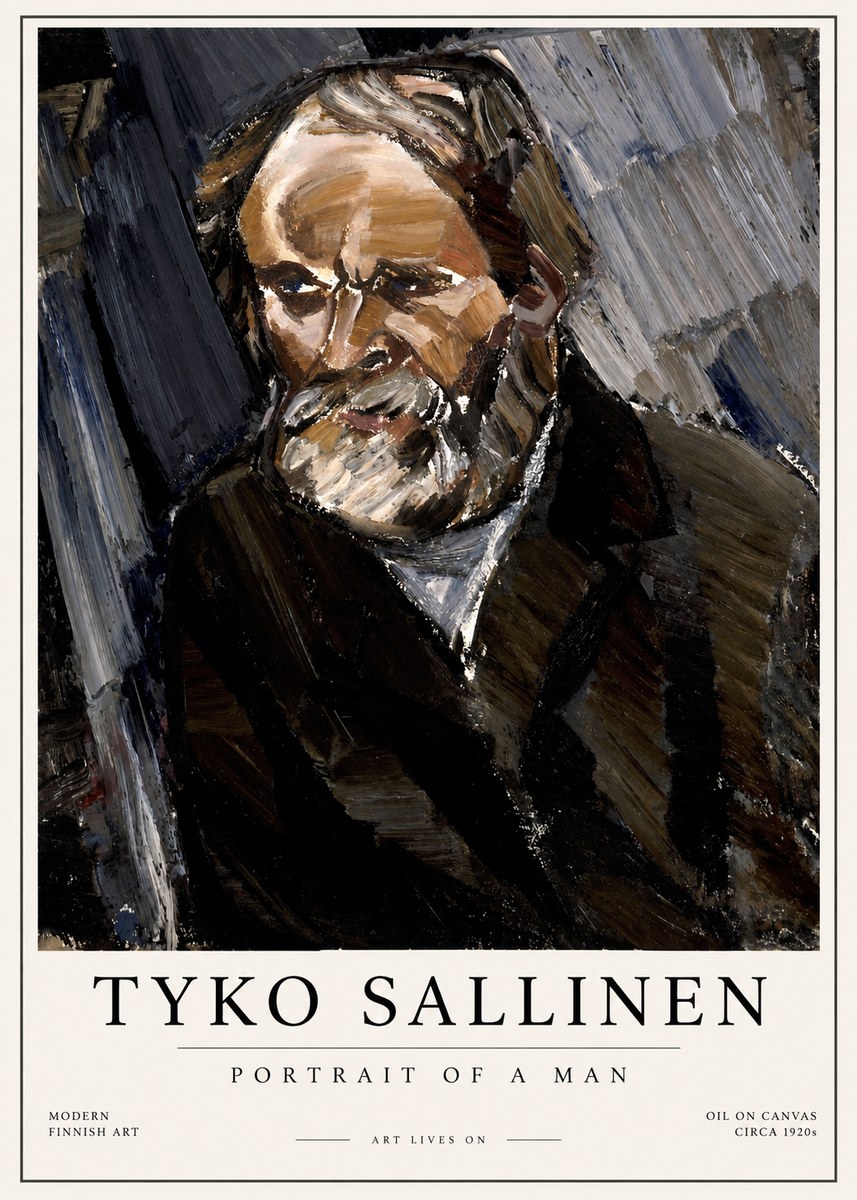 Tyko Sallinen Portrait of a Man III No1 - Affiche