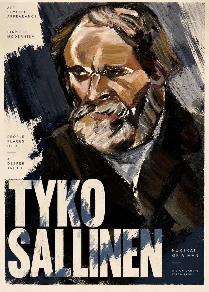 Tyko Sallinen Portrait of a Man III No3 - Affiche