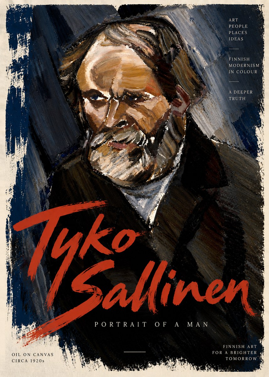 Tyko Sallinen Portrait of a Man III No6 - Affiche