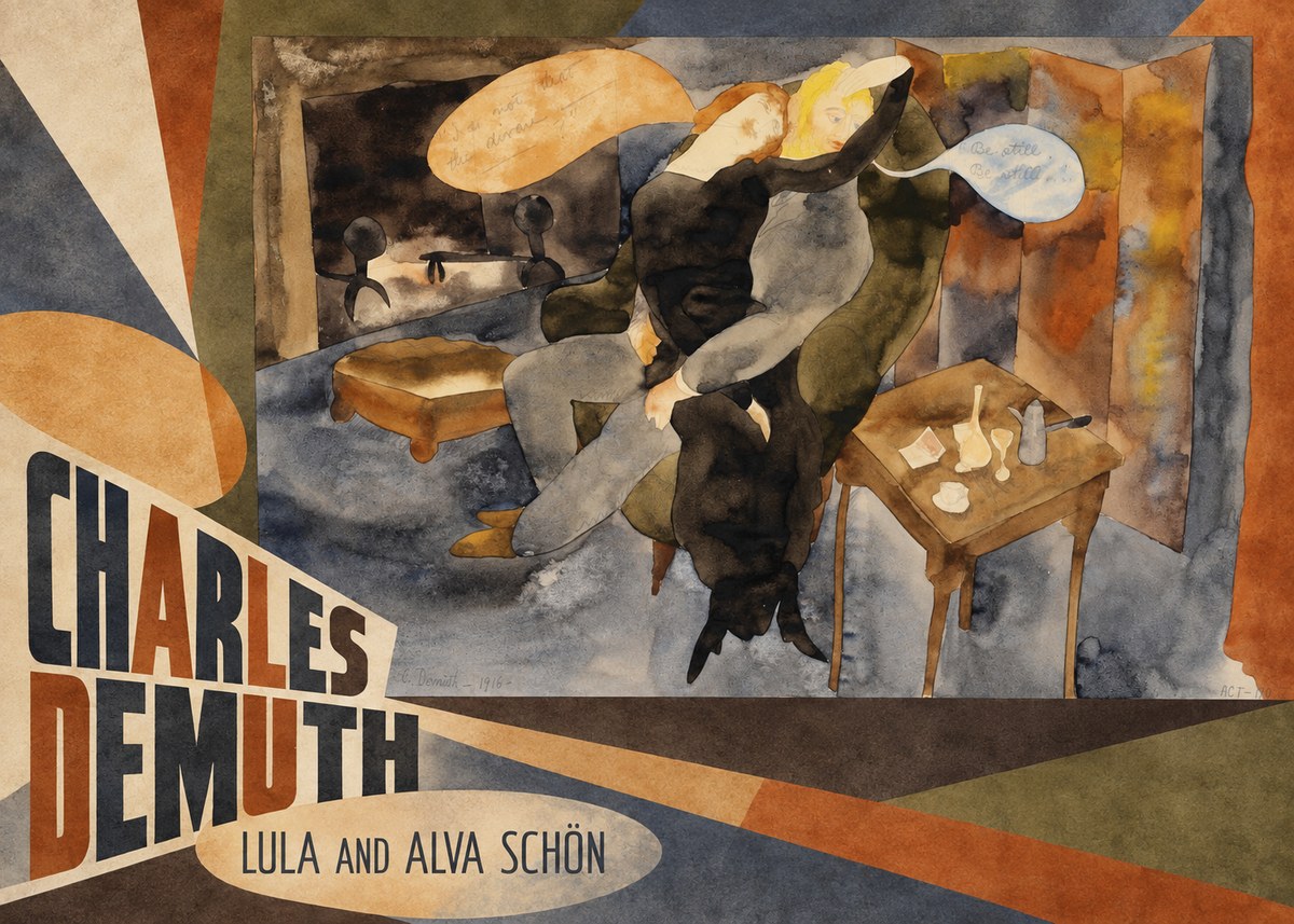 Charles Demuth Lula and Alva Schön No3 - Affiche
