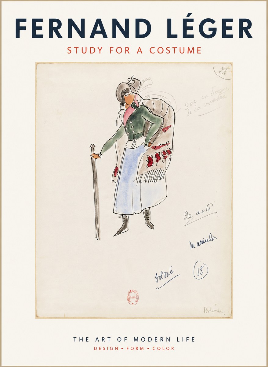 Fernand Léger Study for a Costume No1 - Affiche