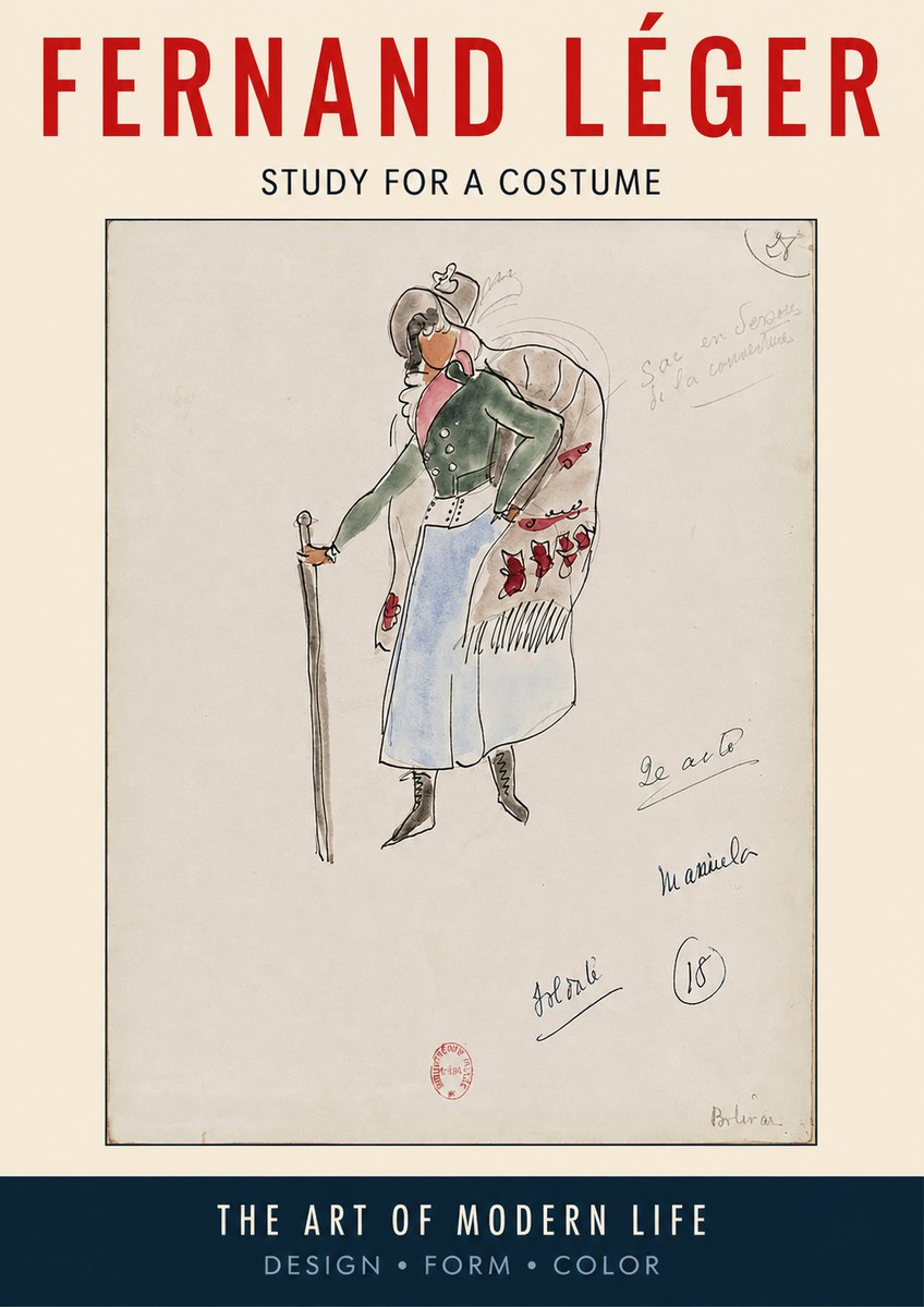 Fernand Léger Study for a Costume No2 - Affiche