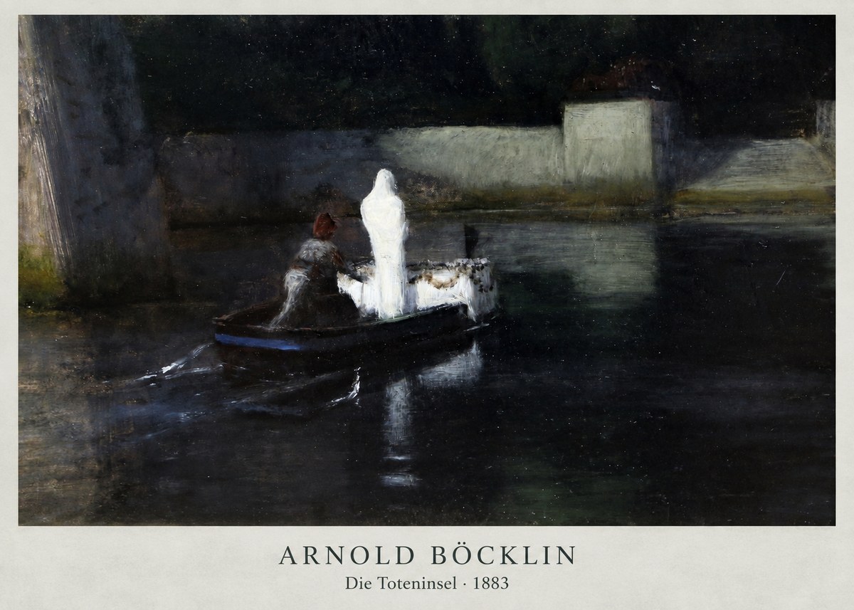 Arnold Böcklin Die Toteninsel III No2 - Affiche