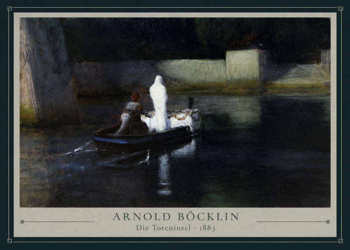 Arnold Böcklin Die Toteninsel III No3 - Affiche