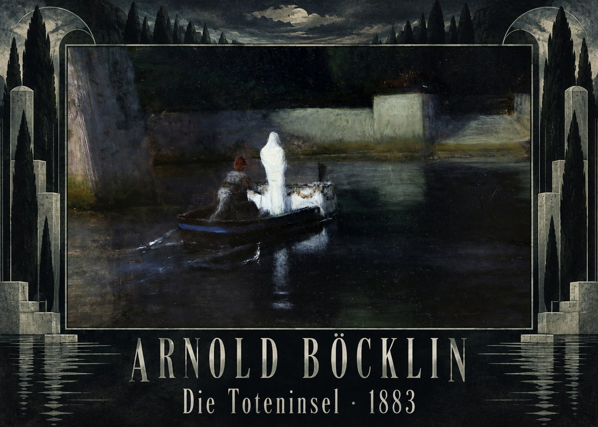Arnold Böcklin Die Toteninsel III No5 - Affiche