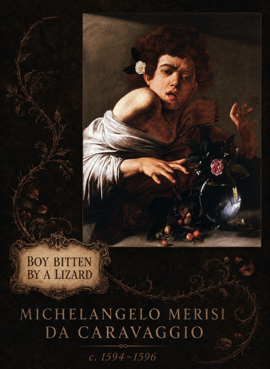 Michelangelo Merisi da Caravaggio Boy Bitten by a Lizard No6 - Affiche