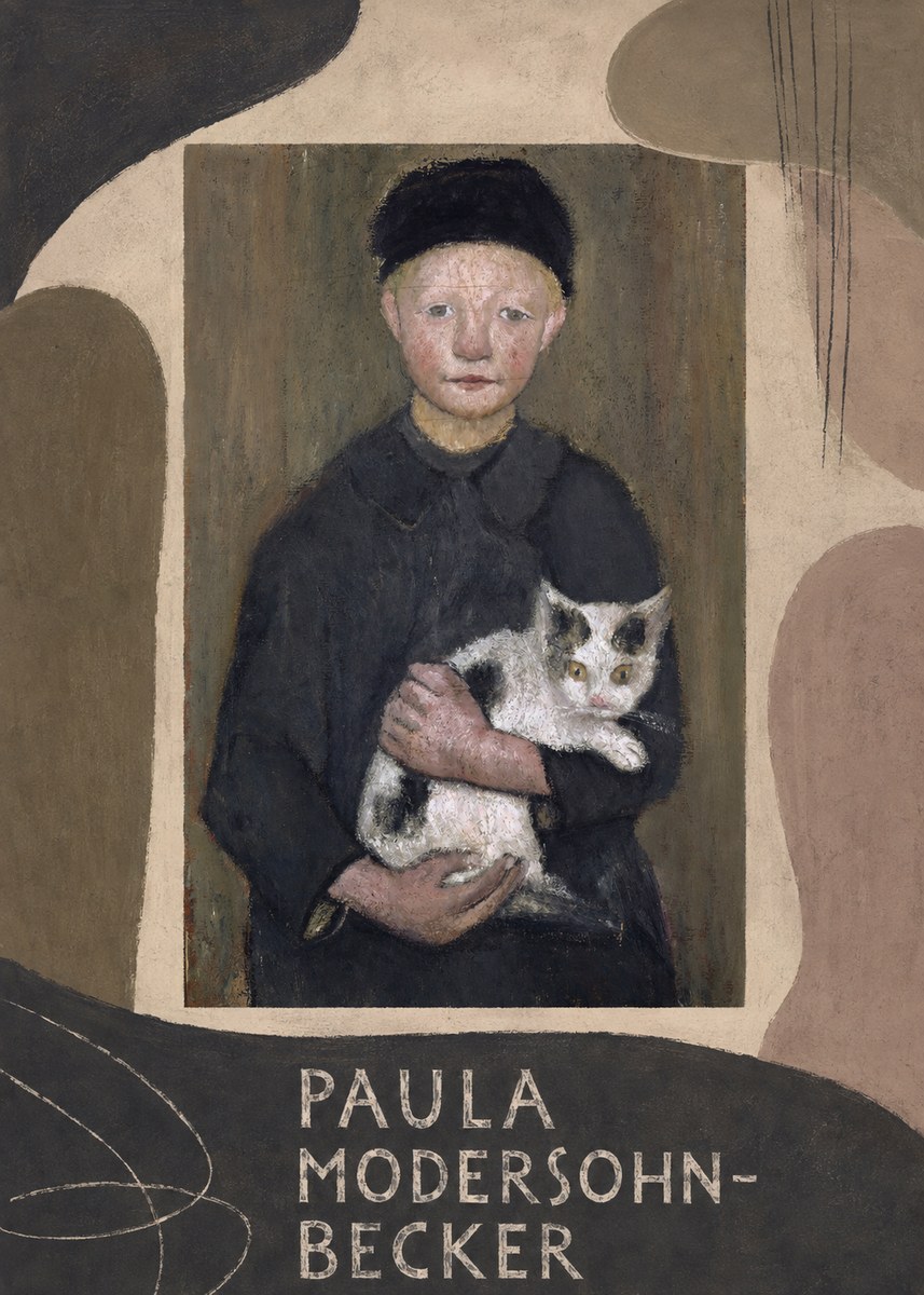 Paula Modersohn-Becker Girl with Cat No3 - Affiche