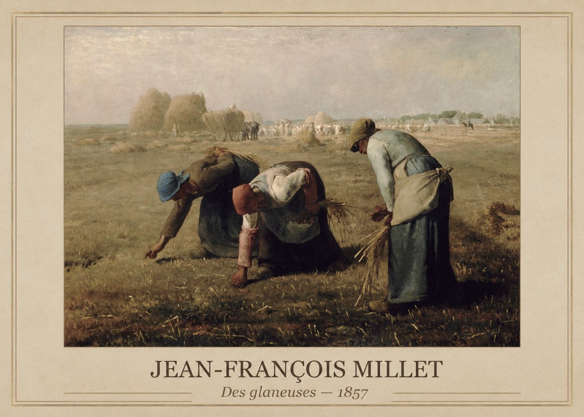 Jean-François Millet Des Glaneuses No1 - Affiche