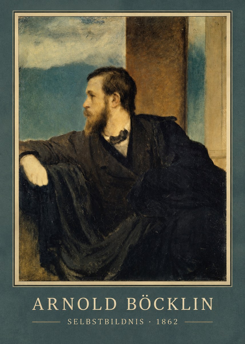 Arnold Böcklin Selbstbildnis No3 - Affiche