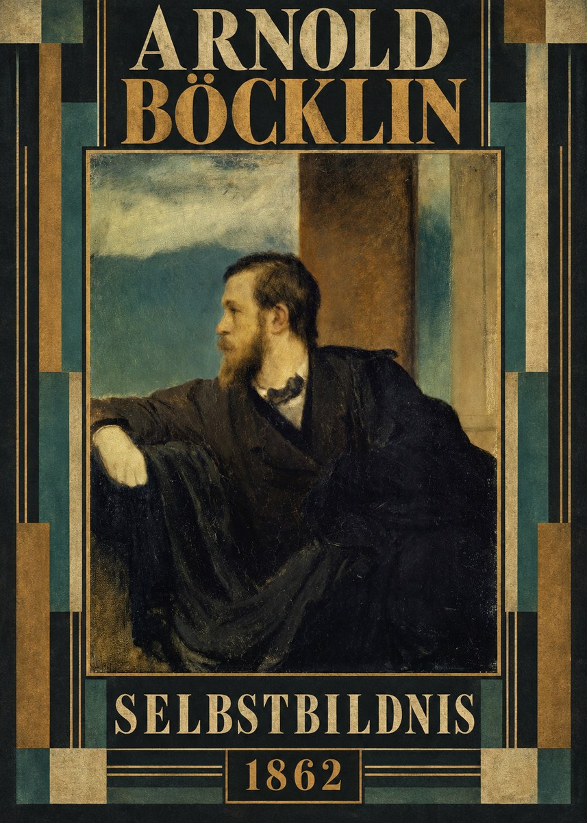 Arnold Böcklin Selbstbildnis No5 - Affiche