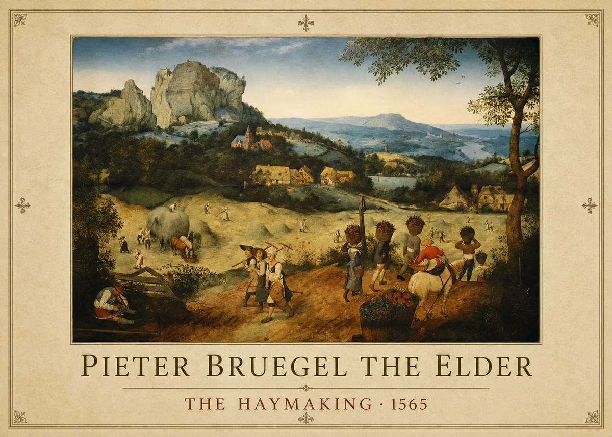 Pieter Bruegel The Haymaking No1 - Affiche