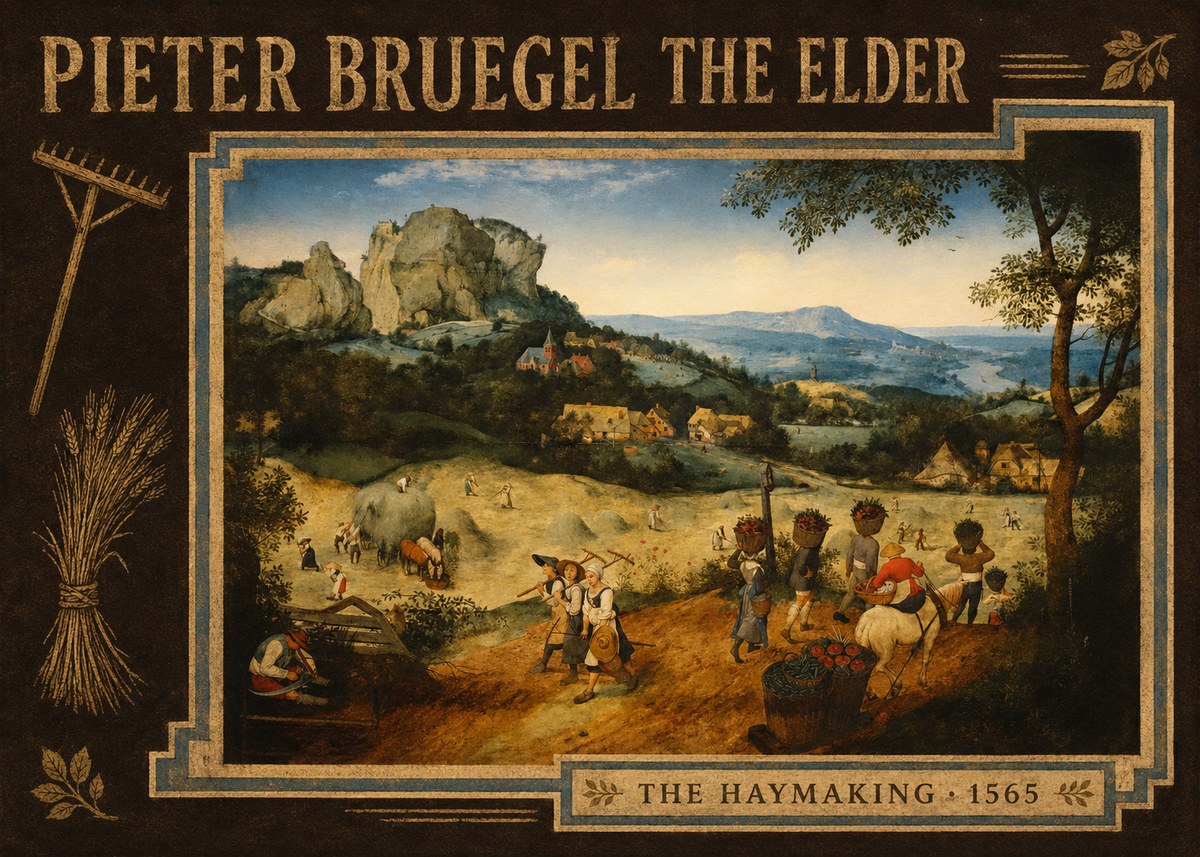 Pieter Bruegel The Haymaking No3 - Affiche