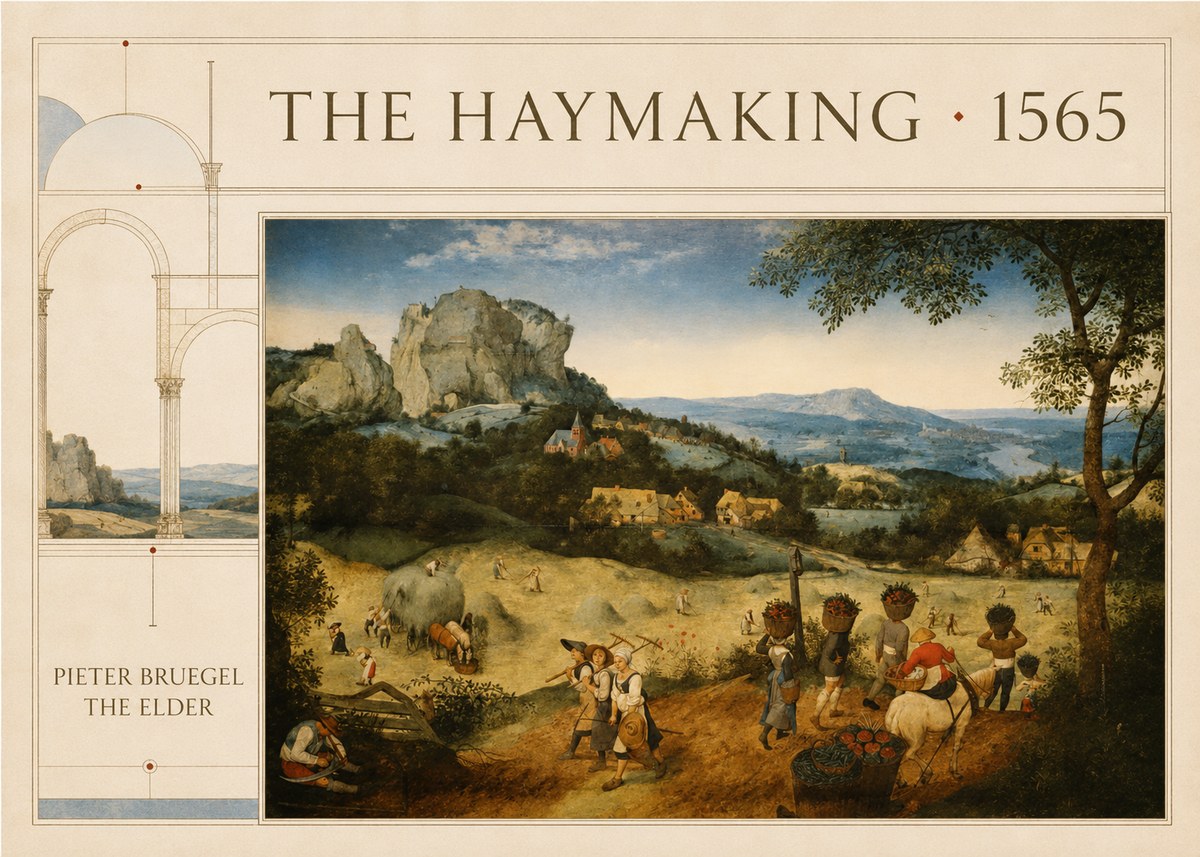 Pieter Bruegel The Haymaking No4 - Affiche