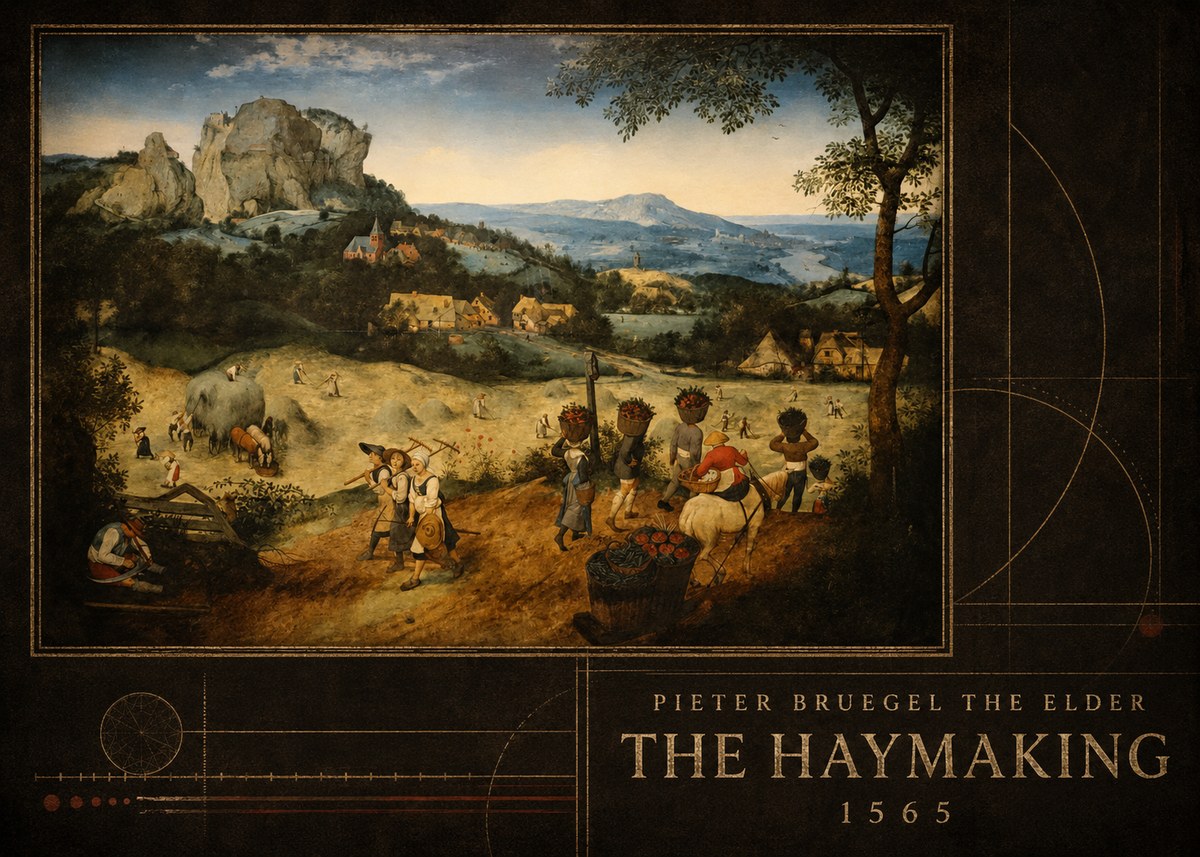 Pieter Bruegel The Haymaking No5 - Affiche