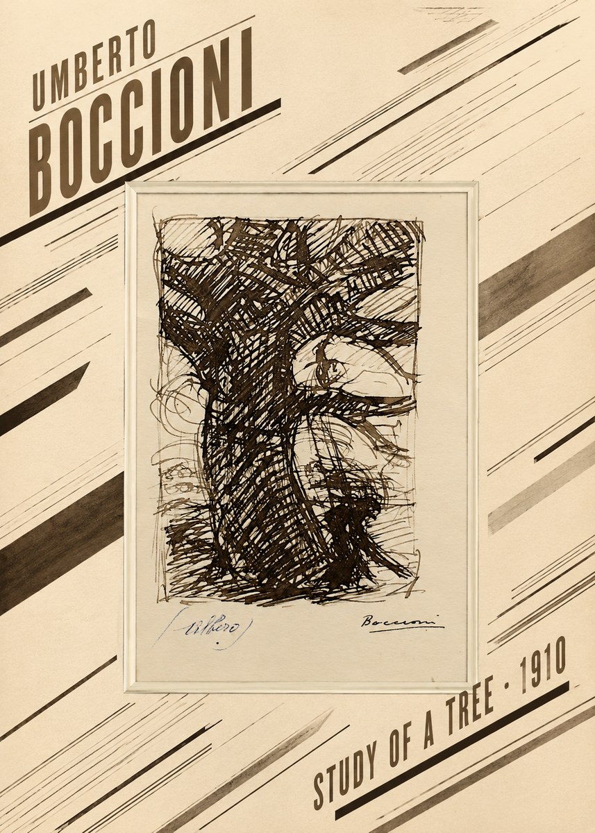 Umberto Boccioni Study of a Tree No2 - Affiche