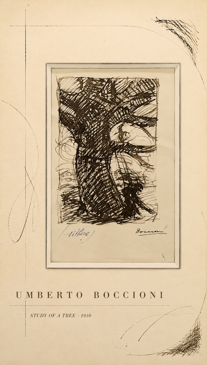 Umberto Boccioni Study of a Tree No5 - Affiche