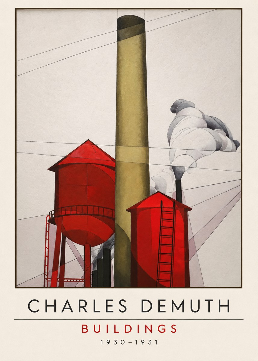 Charles Demuth Buildings No3 - Affiche