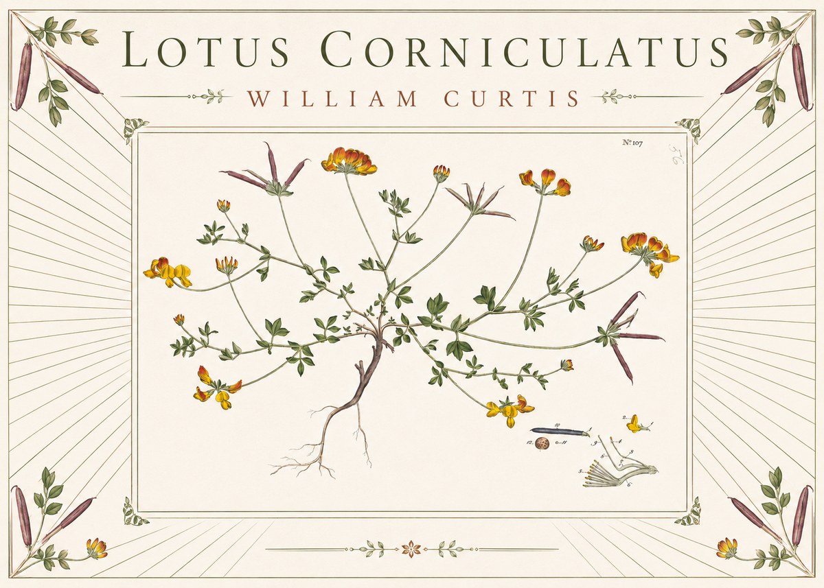 William Curtis Lotus Corniculatus I No3 - Affiche