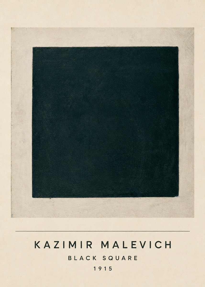 Kazimir Malevich Black Square No4 - Affiche