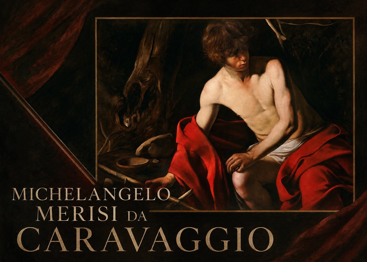 Michelangelo Merisi da Caravaggio John the Baptist (Youth with a Ram) No2 - Affiche