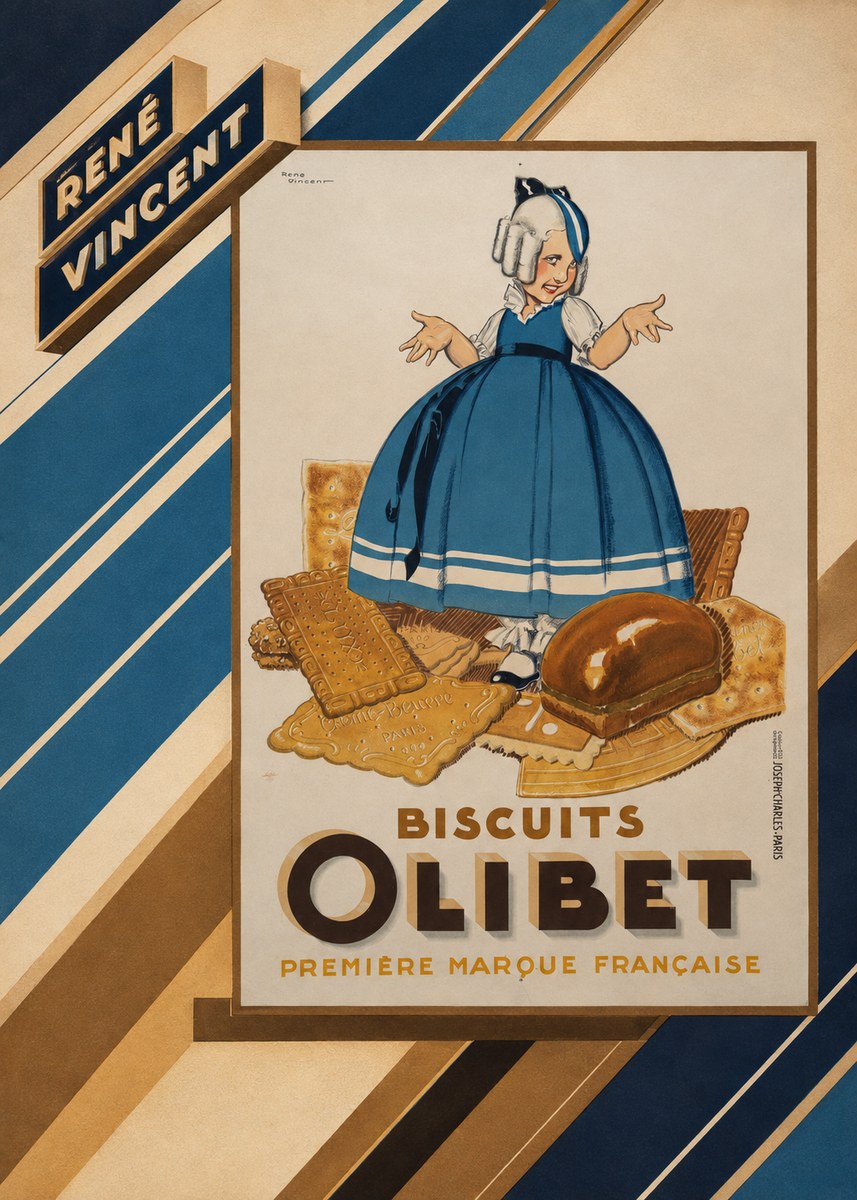 René Vincent Biscuits Olibet No4 - Affiche
