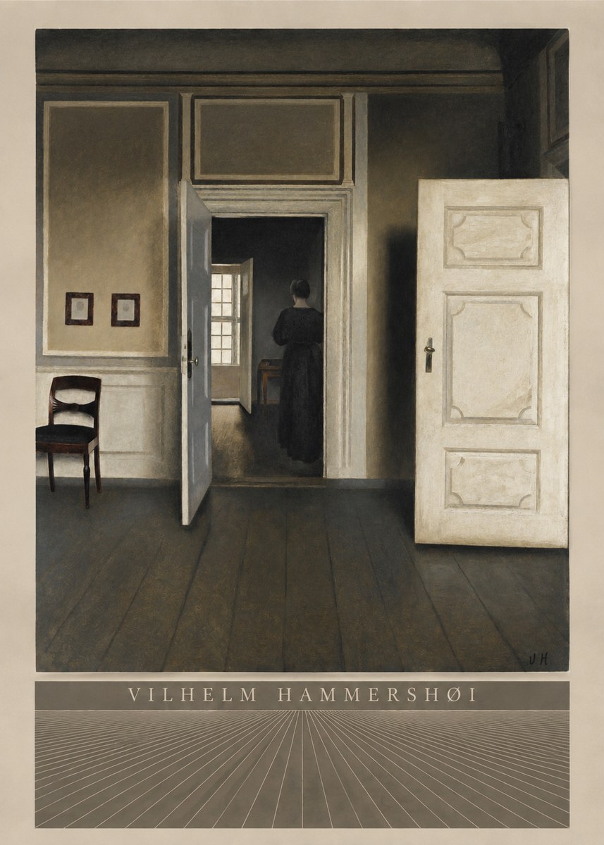 Vilhelm Hammershøi Interior, Strandgade 30 I No5 - Affiche