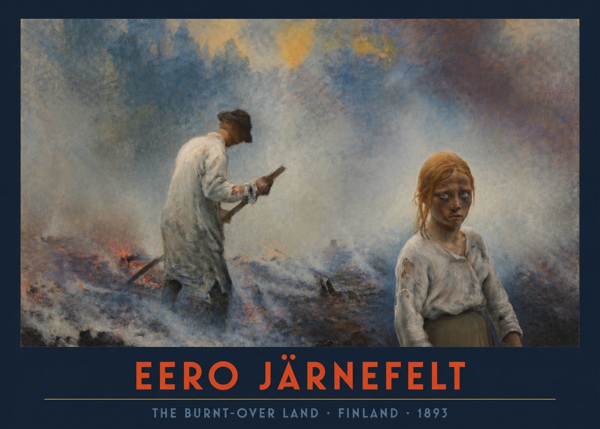Eero Järnefelt The Burnt-over Land No2 - Affiche