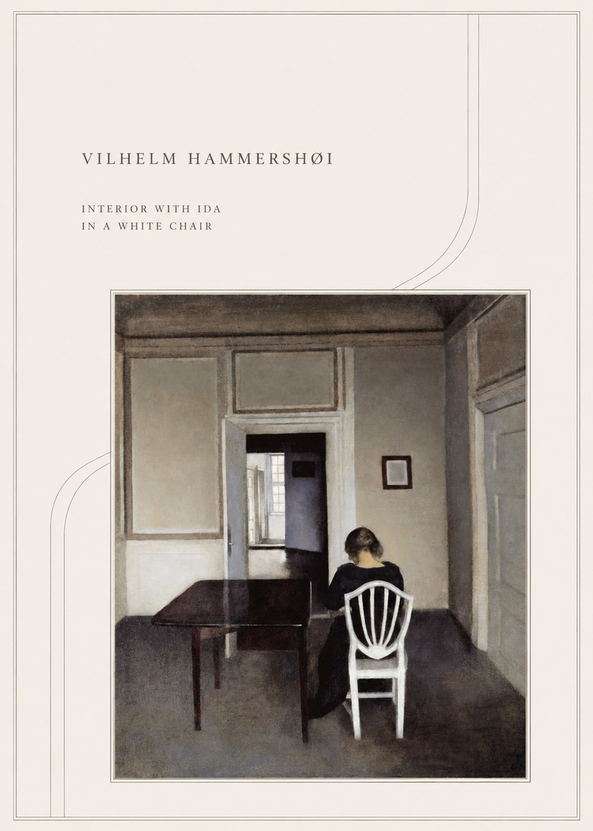 Vilhelm Hammershøi Interior with Ida in a White Chair No4 - Affiche