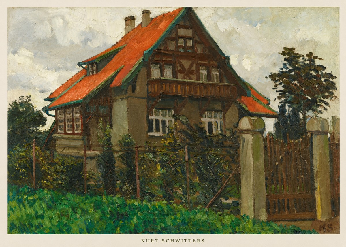 Kurt Schwitters The House on Berggasse No6 - Affiche