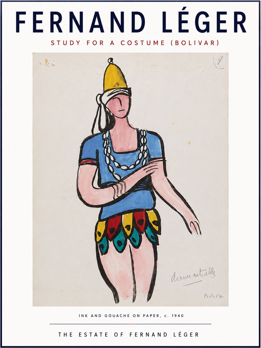 Fernand Léger Danse Rituelle No4 - Affiche