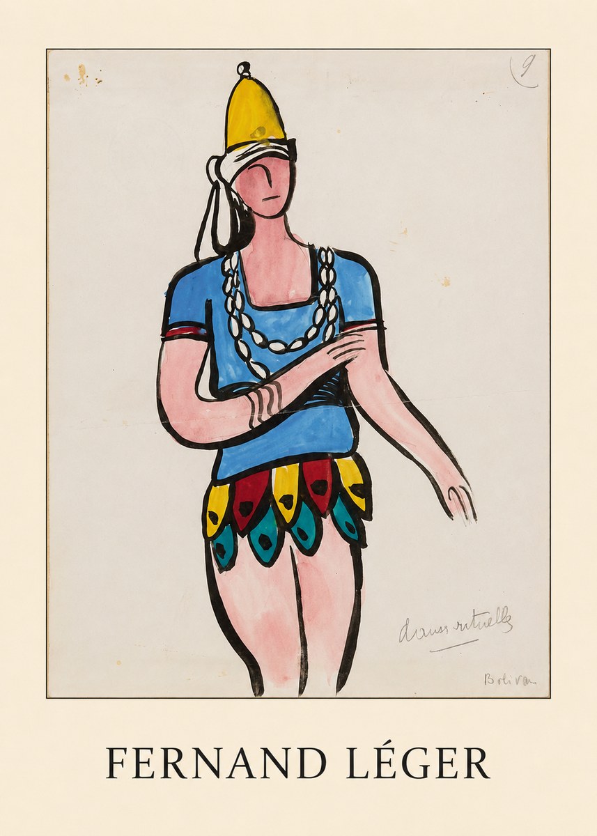 Fernand Léger Danse Rituelle No5 - Affiche