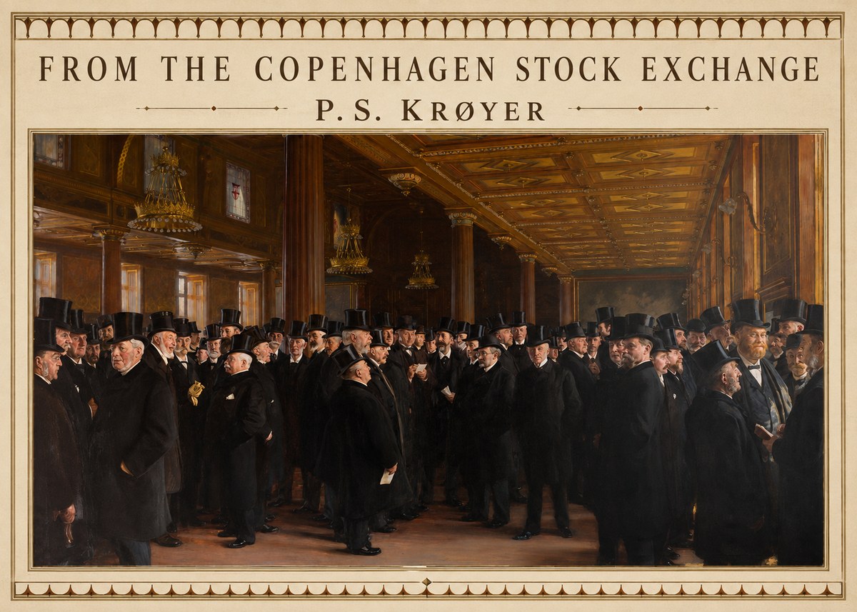 P.S. Krøyer From the Copenhagen Stock Exchange No3 - Affiche
