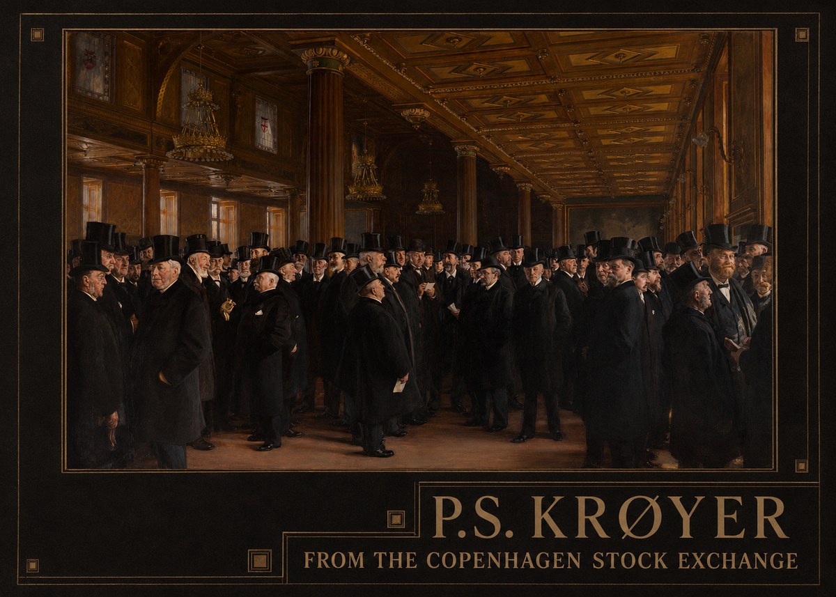 P.S. Krøyer From the Copenhagen Stock Exchange No4 - Affiche