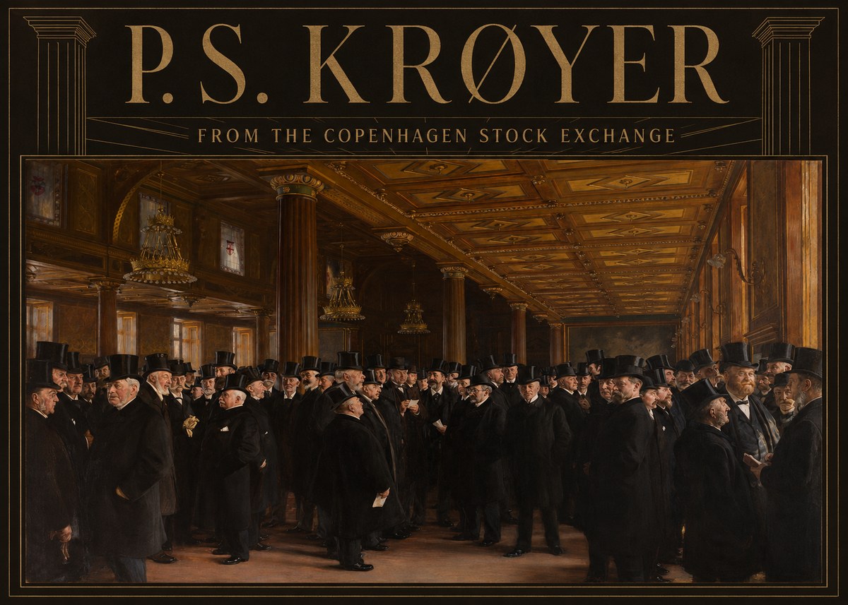 P.S. Krøyer From the Copenhagen Stock Exchange No5 - Affiche