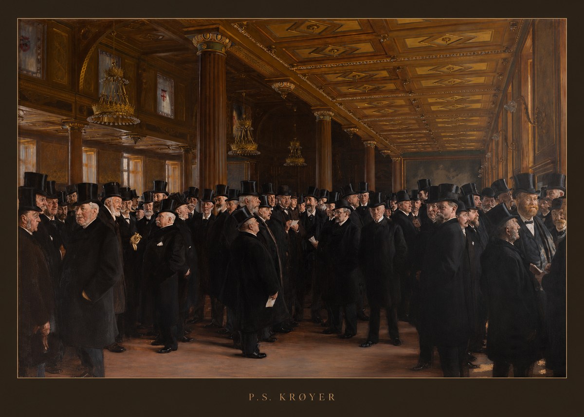 P.S. Krøyer From the Copenhagen Stock Exchange No6 - Affiche