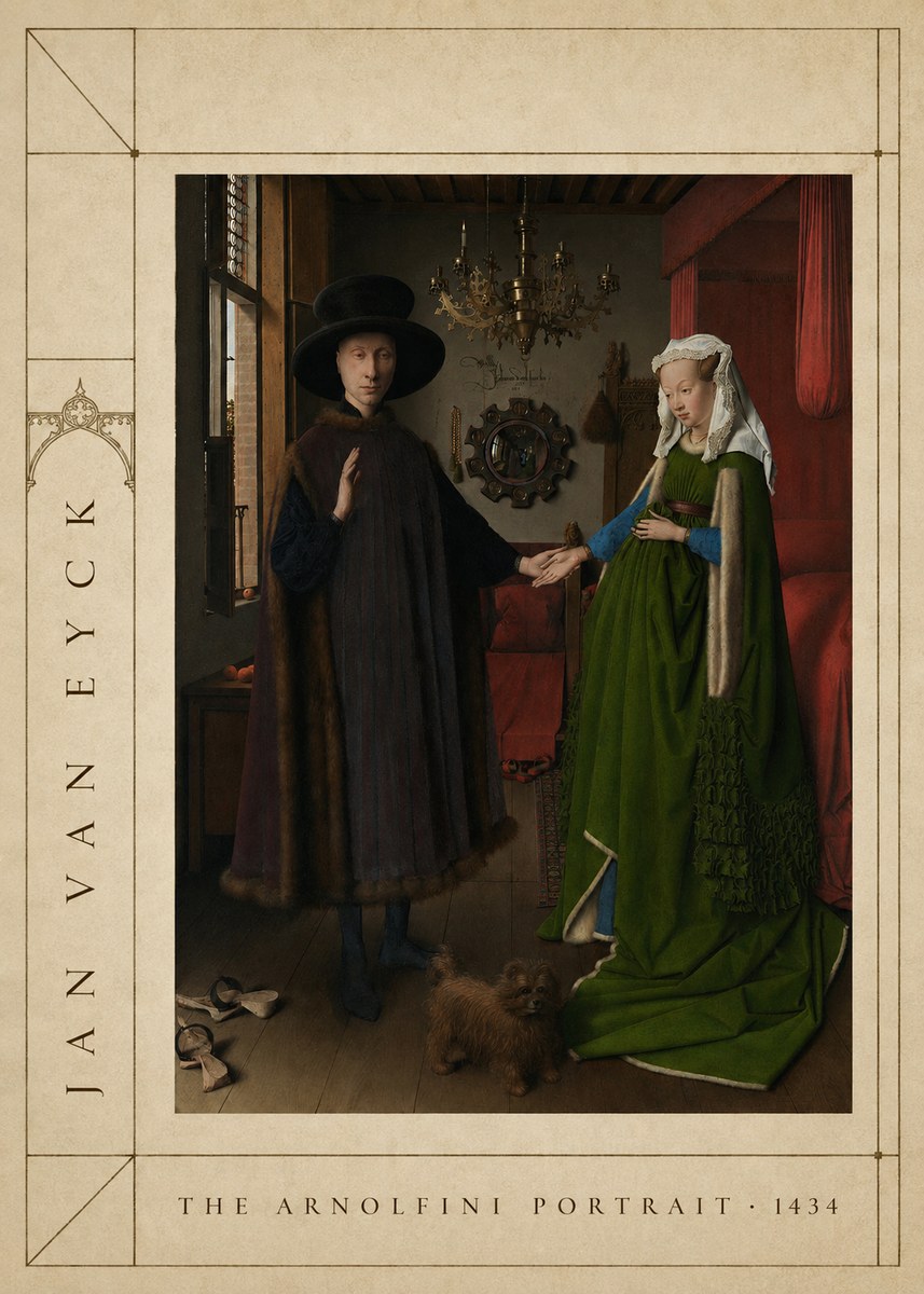 Jan van Eyck The Arnolfini Portrait IV No4 - Affiche